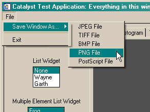 And graphics window can save itself in a hardcopy file format.