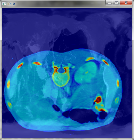 A transparent image displayed directly on top of another image.