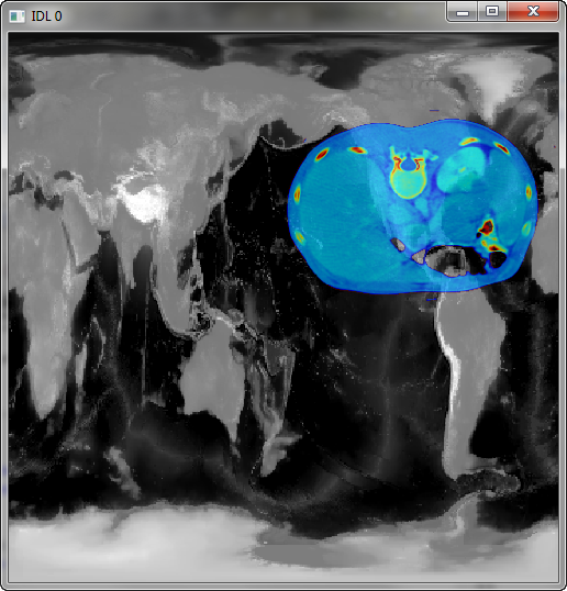 The same image, but positioned in the upper
right quadrant of the display.