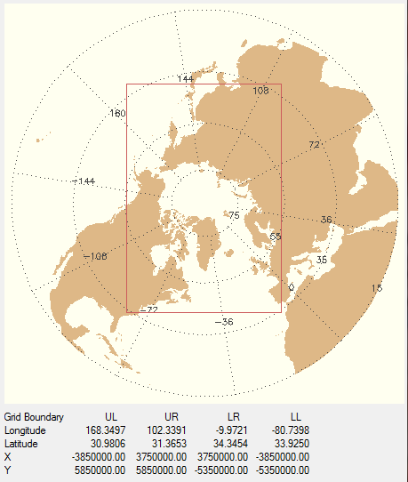 The NSIDC Polar Stereo grid.