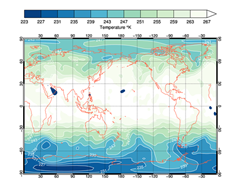 Filled Contours on a Global Map