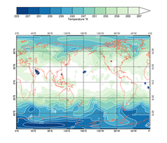 Contours on a Global Map in Function Graphics