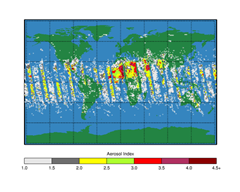 NASA TOMS Satellite Aerosol Plot