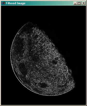 The image filtered with the Laplacian kernel.