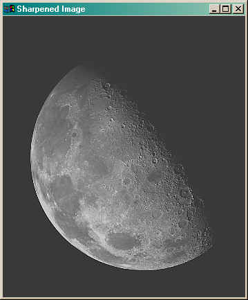 The Laplacian sharpened image.