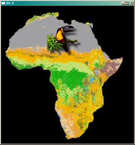 The image on top of another image.