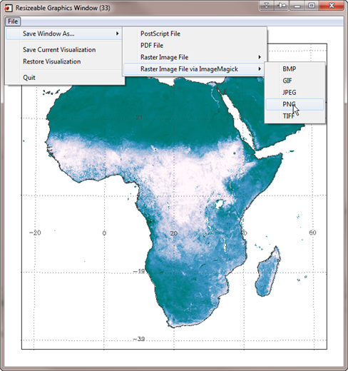 Using Coyote Graphics routines to automatically display GeoTiff files.