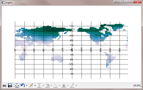 Locating an image on a map projection