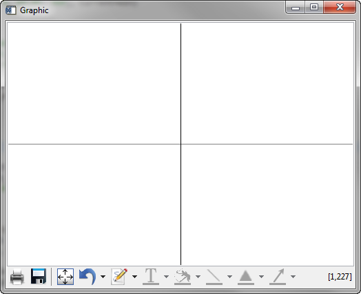 What I see in the graphics window when I disable window refresh.
