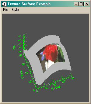 The Texture_Surface program with surface color defined.