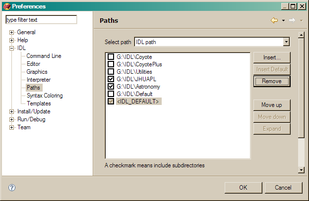 Setting the IDL Path.